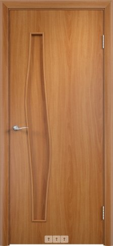 Ламинированная дверь Волна Миланский орех 